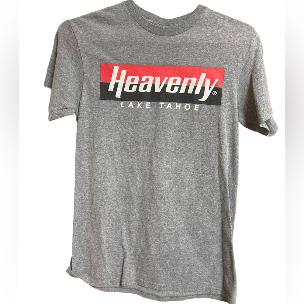 Nice Vintage HEAVENLY Ski Snowboarding Lake Tahoe Gray Women’s XS T-Shirt